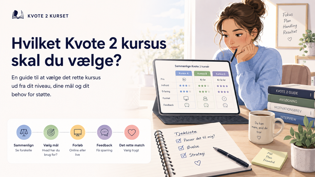 Sammenligning af kvote 2-kurser til Københavns Universitet