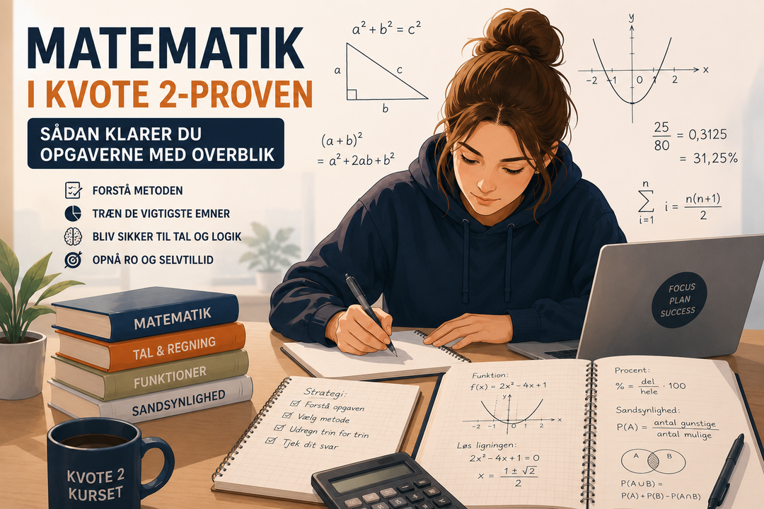 Matematik i kvote 2-prøven — kvote2kurset