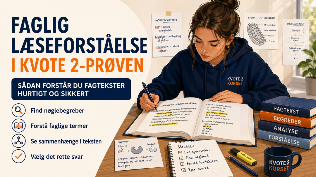 Faglig læseforståelse i kvote 2-prøven — kvote2kurset
