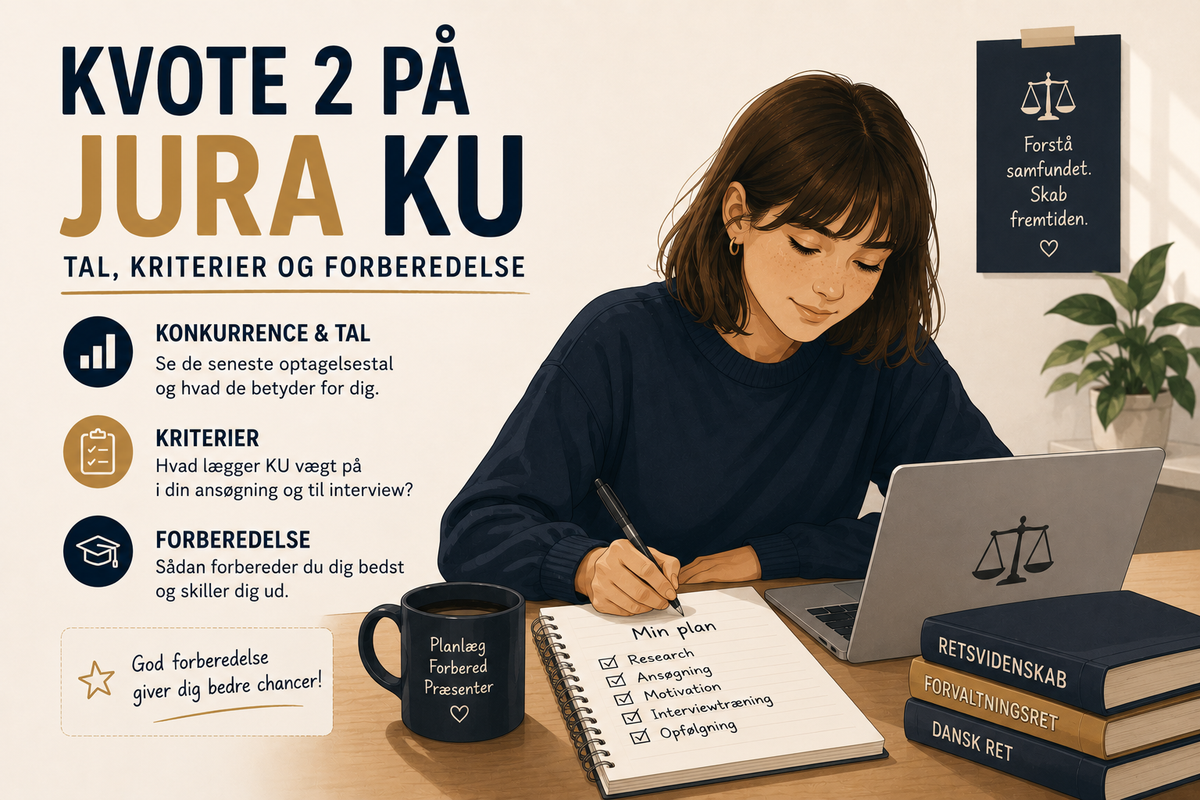 Kvote 2 på jura (KU): tal, kriterier og forberedelse — kvote2kurset