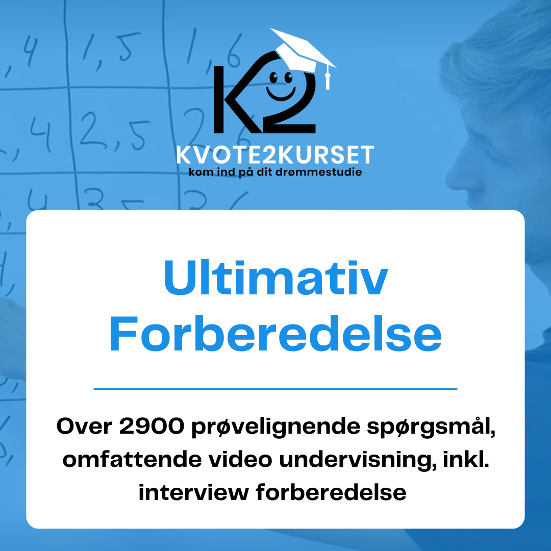 Kvote 2 Ultimativ Forberedelse 2027 - komplet forberedelseskursus